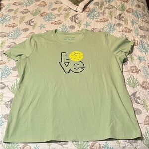 Life Is Good Green Love Graphic Tee - Short Sleeve